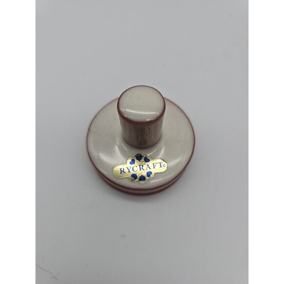 RYCRAFT Terra Cotta 2" Cookie Stamp Press Poinsettia Flower Christmas Pottery - Picture 3 of 7